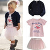 Set T-shirt+Coat+Skirt Outfit TuTu Dress Baby Girls Clothes