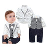 Gentleman Bow Ties Rompers +Jackets Suit