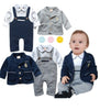 Gentleman Bow Ties Rompers +Jackets Suit