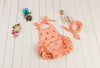 Bubble Rompers Pink Gold Dot Print Toddler