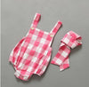 Baby Romper +Scarf Cute Plaid